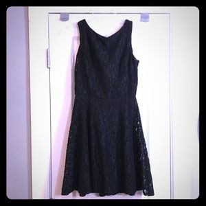 Black short sparkly lace dress